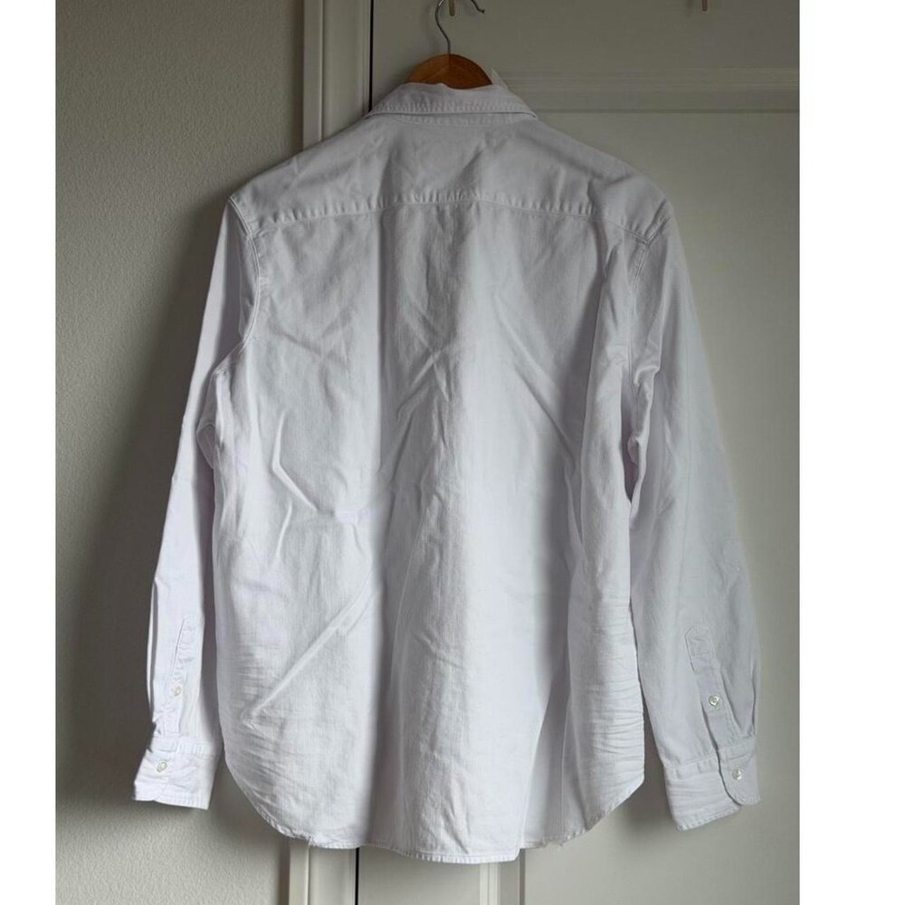 Frank & Eileen Eileen Famous Denim Relaxed Button Up Shirt in White Size X-Large - Picture 7 of 7